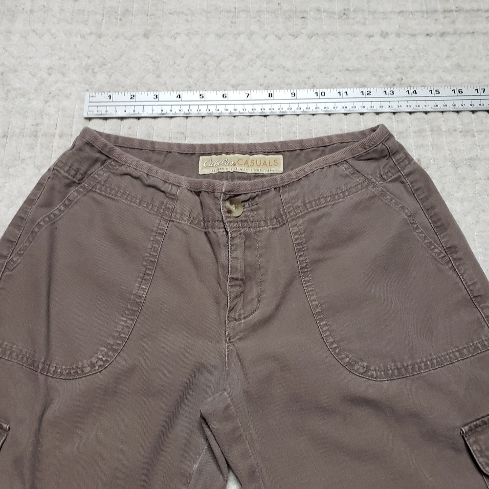Cabela’s Casuals Women’s 6R Grey Cotton Wide‑Leg Cargo Pants | Outdoor Hiking Ut - Picture 15 of 16